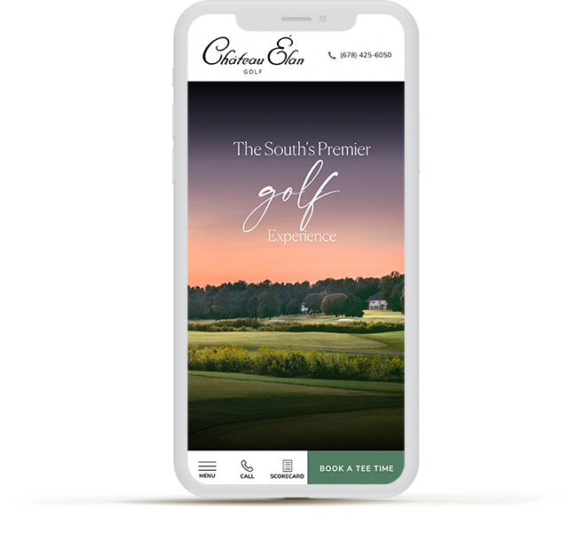 iphone11 with a golf website